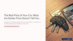 The Real Price Of Your Car What The Sticker Price Doesnt Tell You