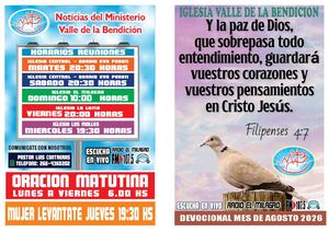 Devocional Agosto 2026 Valle De La Bendiciones