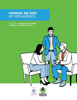 Manual del kit pedagógico-Diplomado Virtual Mecanismos de Solución de Conflictos y Conciliación en Derecho