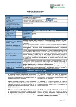 Teoria Del Estado & Diseno Institucional