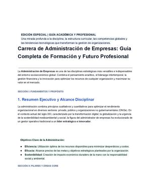 Carrera De Administración De Empresas Documento Completo V2