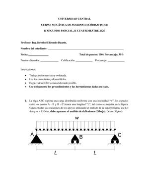 2do Examen Mecánica De Sólidos 2