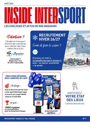 Inside Intersport Tignes Et Val D'Isère Aout 26