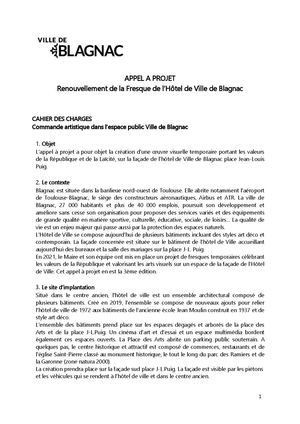 Appel Projet Fresque Hotel de ville - juillet 2026