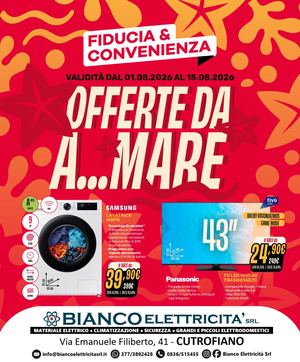 Volantino Fiducia & Convenienza Agosto Bianco Elettricità