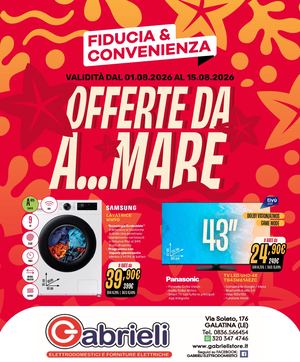 Volantino Fiducia & Convenienza Agosto Gabrieli