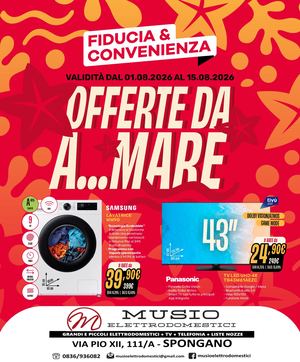 Volantino Fiducia & Convenienza Agosto Musio Elettrodomestici
