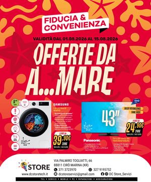 Volantino Fiducia & Convenienza Agosto Dc Store