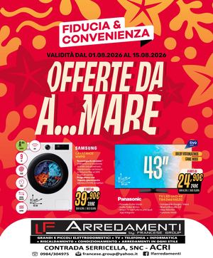 Volantino Fiducia & Convenienza Agosto Lf Arredamenti
