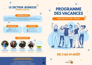 Prog Jeunesse éTé 2026 Semaines 5 & 6 Août