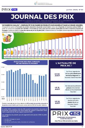 Journal Des Prix N°3 Panier Du Caillou (Juillet 2026)