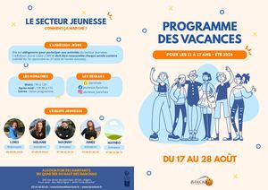 Prog Jeunesse éTé 2026 Semaines 7 & 8 Août