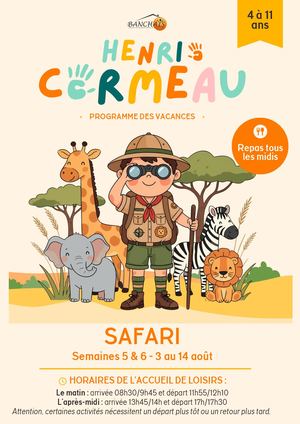 Programme Alsh éTé 2026 Semaines 5 & 6 Août