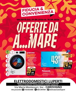 Volantino Fiducia & Convenienza Agosto Elettrodomestici Luperti