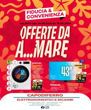 Volantino Fiducia & Convenienza Agosto Capodiferro Elettrodomestici