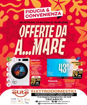 Volantino Fiducia & Convenienza Agosto Elite Elettrodomestici