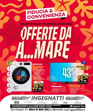 Volantino Fiducia & Convenienza Agosto Gbc Electronic Store Ingenatti