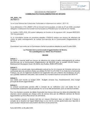 DP 2026 118 Marches Travaux Refection Voirie Pluri Services