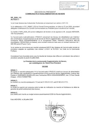 DP 2026 115 Marches MS10 Canalisation Assainissement Erables VV