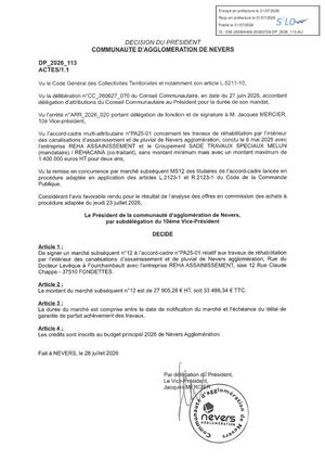 DP 2026 113 Marches MS12 Canalisation Assainissement Leveque Fourchambault