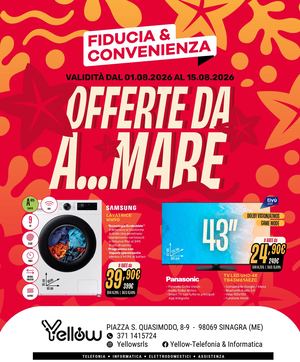 Volantino Fiducia & Convenienza Agosto Yellow