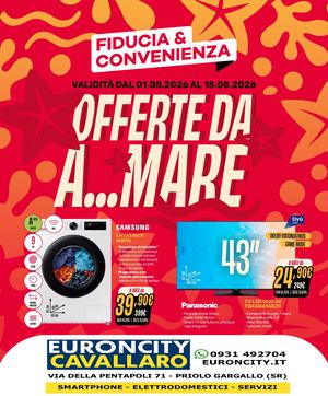 Volantino Fiducia & Convenienza Agosto Euroncity Cavallaro