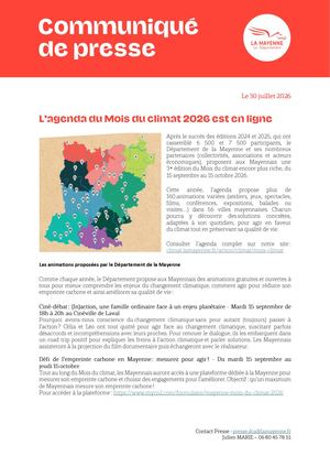 Agenda Mois Du Climat 2026