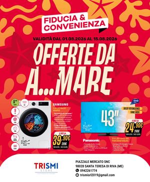 Volantino Fiducia & Convenienza Agosto Trismi Store