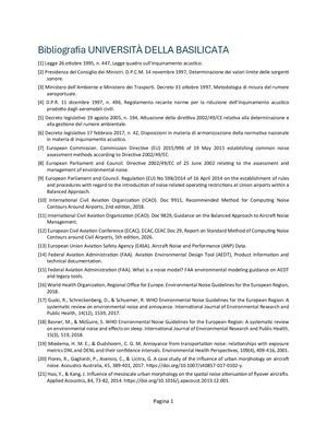 SEGNAPOSTO - Bibliografia Università Della Basilicata