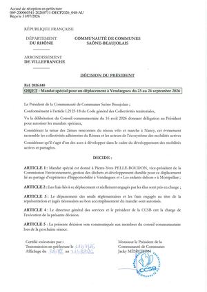 DECP2026 048 TPN Mandat Spécial- PELLE BOUDON  23 09 20268 Vendargues