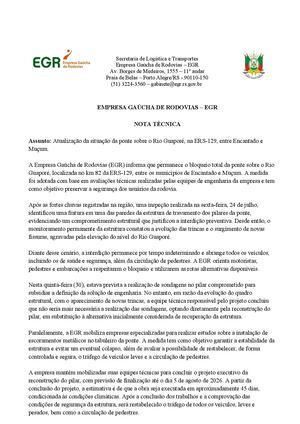 Nota Técnica EGR 3007