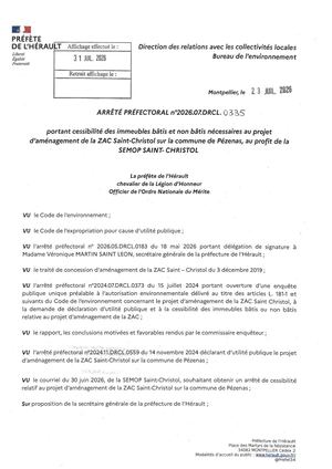 Arrêté Préfectoral N° 2026 07 Drcl 0335