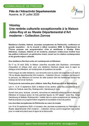 Rentrée Culturelle 2026