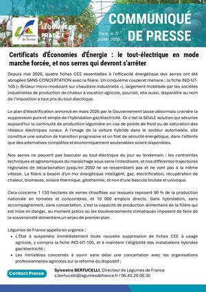 31072026 - CP Certificats d'Économies d'Énergie