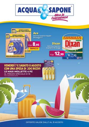 volantino Acqua&Sapone dall'1 al 31 agosto