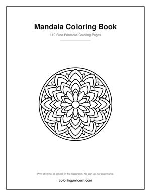 Mandala Coloring Book 110 Free Printable Mandala Pages