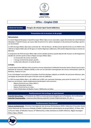 Offre Emploi Offre Emploi Charge Mission Ssa 2026