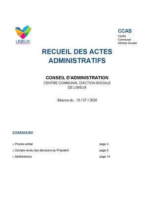 Conseil d'Administration du 10 07 2026