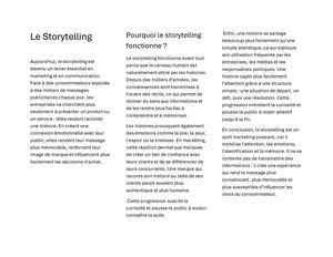 Pourquoi Le Storytelling Fonctionne