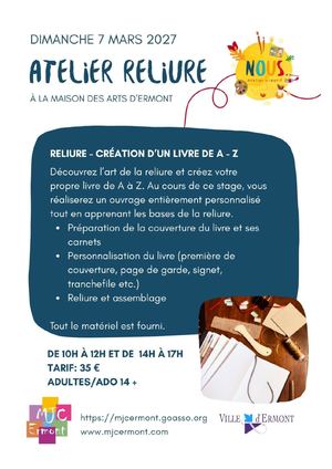 Reliure Workshop Annika 2026 2027