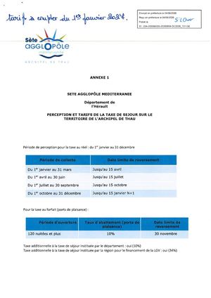 DELIBERATION SAM - TARIFS APPLICALBES EN 2027