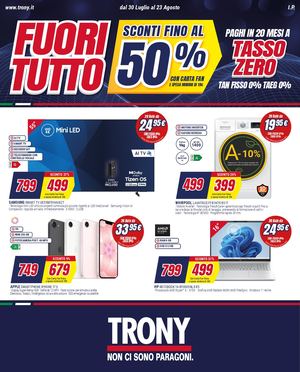Trony Fuoritutto - dal 30 Luglio al 23 Agosto
