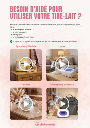 Vidéos pratiques mis en place du tire-lait