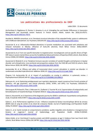 Articles Auteurs CHCP 2026 Juillet