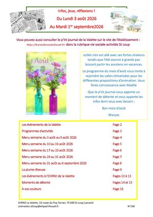 Le p'tit journal de la Valette