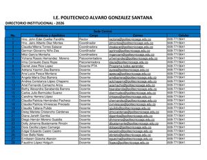 Directorio Docentes Directivos Admon 2026