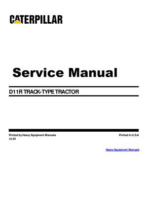 Caterpillar D11R Track-type Tractor Service Manual PDF