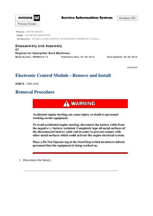 Caterpillar 12K Motor Grader Service Manual PDF