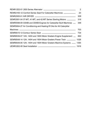 Caterpillar 12H NA Motor Grader Service Manual PDF