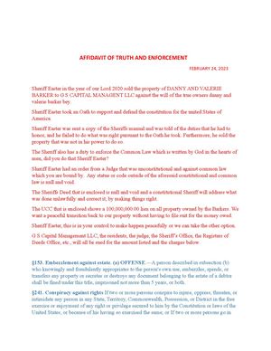 Affidavit Of Truth And Enforcement (1)